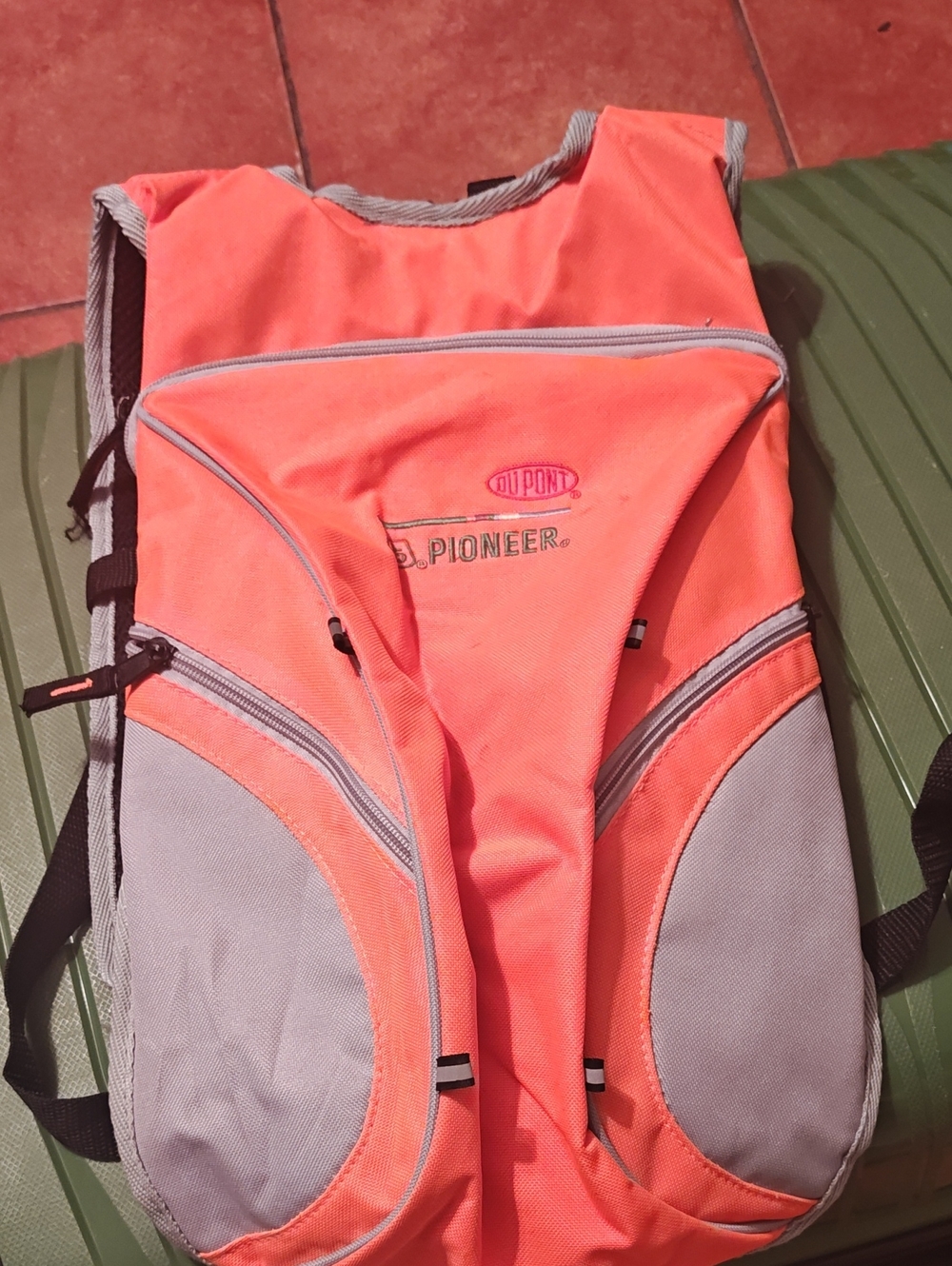 PIONEER Orange Logo Embroidered Bag Panel